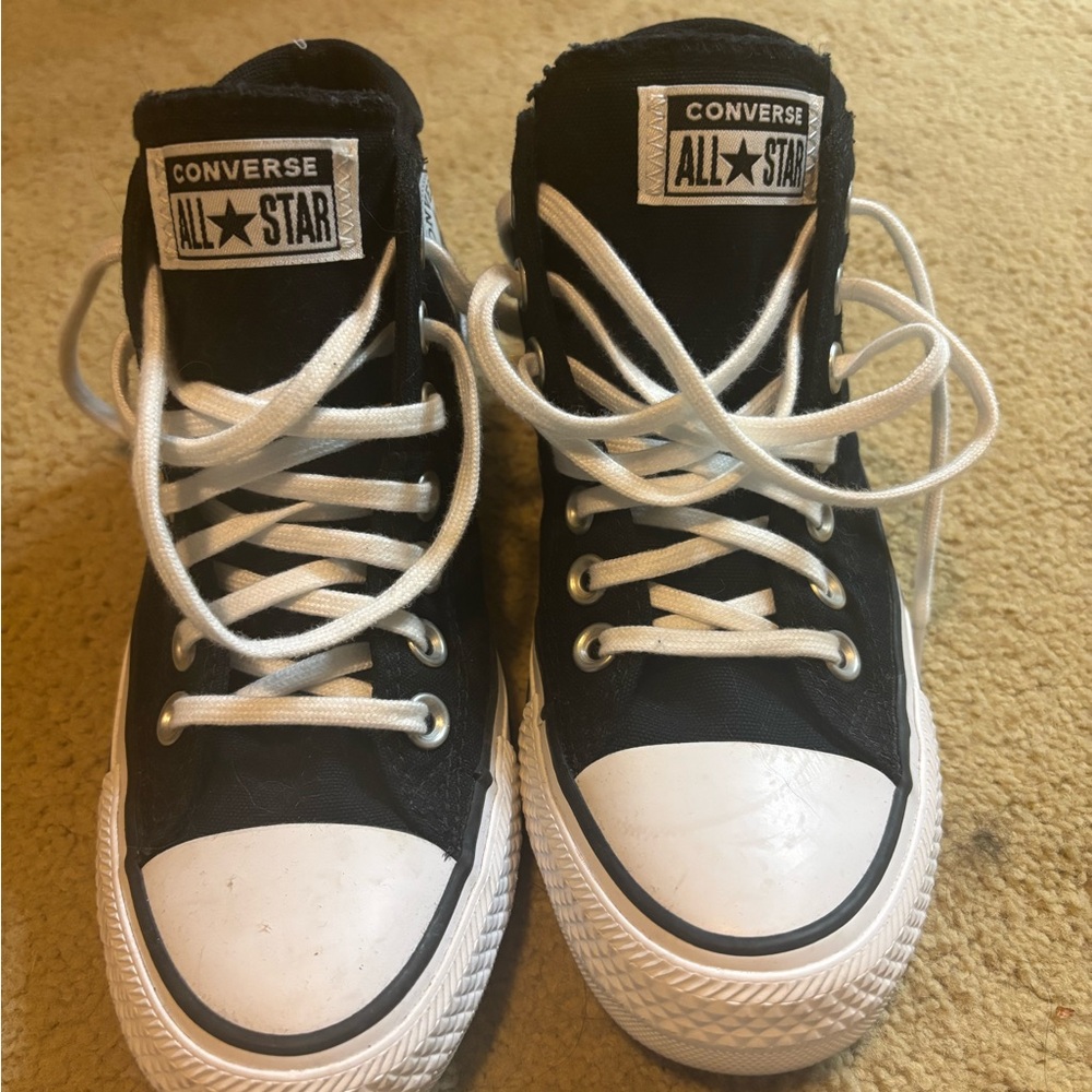 Converse Black and White High-Top Sneakers